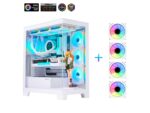 ⁦Sama Neview 2351 White Dual USB3.0 and Type C Tempered Glass ATX Mid Tower⁩ - الصورة ⁦11⁩