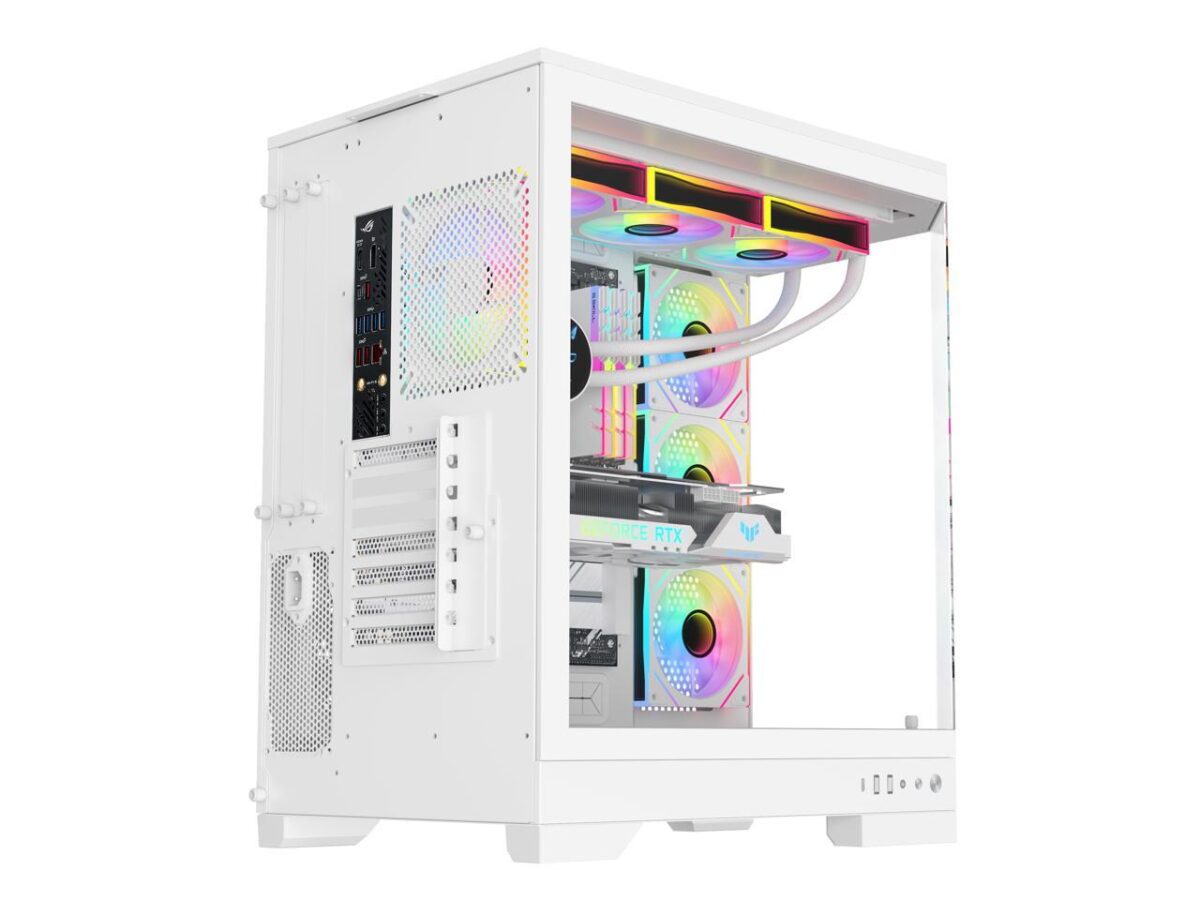 ⁦Sama 3021-White Dual USB3.0 and Type C Tempered Glass ATX Full Tower⁩ - الصورة ⁦8⁩