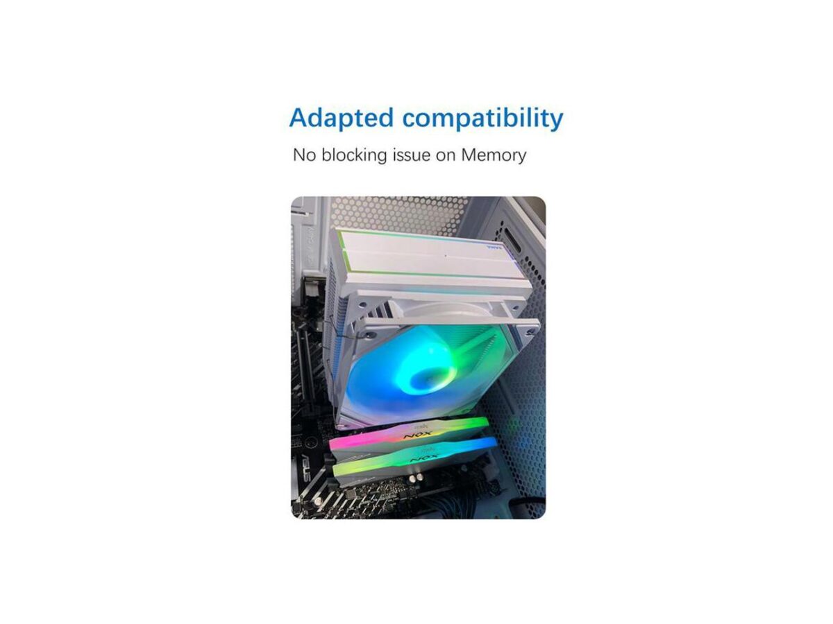 ⁦SAMA KA400DW RGB CPU Air Cooler with 12cm PWM Fan,4 Copper Heat Pipes For AMDIntel⁩ - الصورة ⁦3⁩