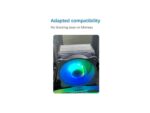 ⁦SAMA KA450DW RGB CPU Air Cooler 9cm PWM Fan 4 Copper Heat Pipes For AMDIntel Universal Computer Cooling Radiator White⁩ - الصورة ⁦4⁩