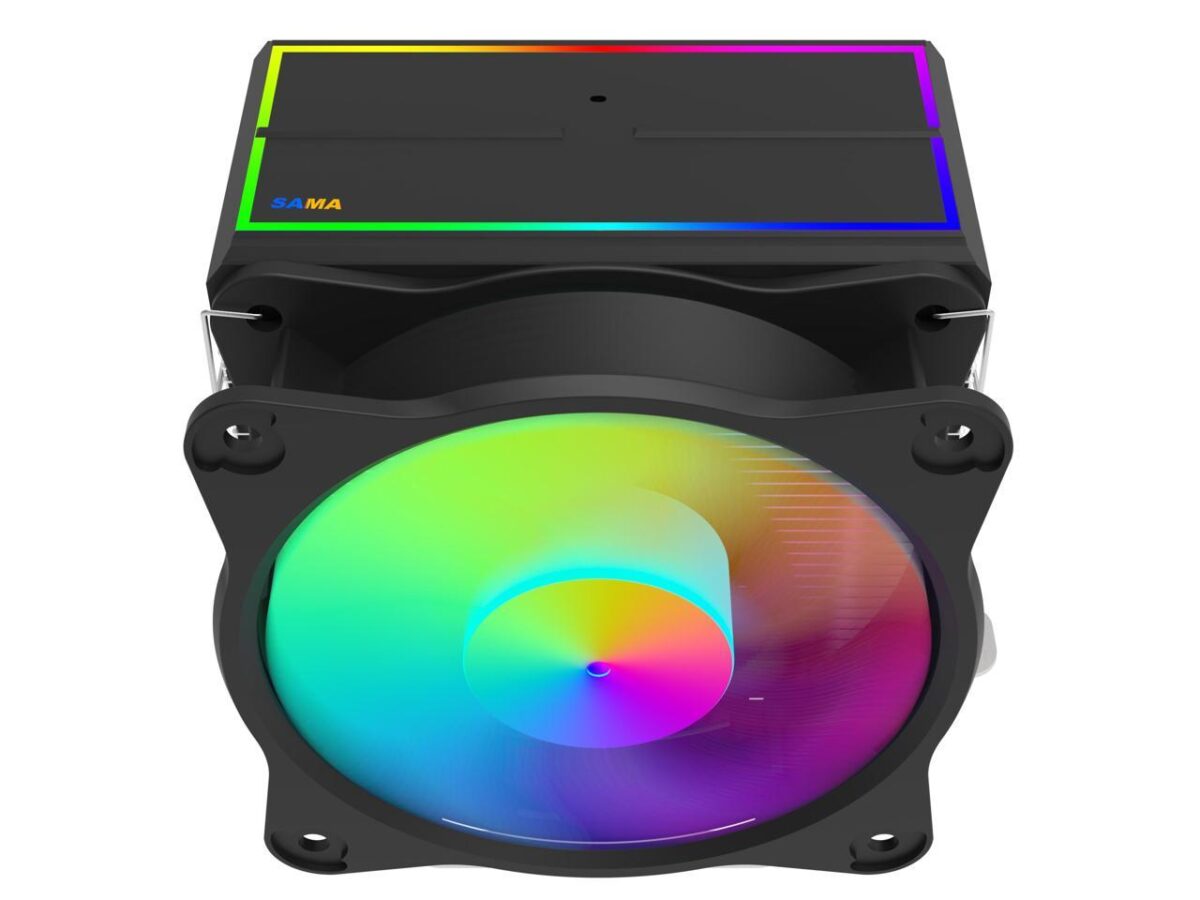 ⁦SAMA KA450D RGB CPU Air Cooler 9cm PWM Fan 4 Copper Heat Pipes For AMDIntel⁩ - الصورة ⁦5⁩