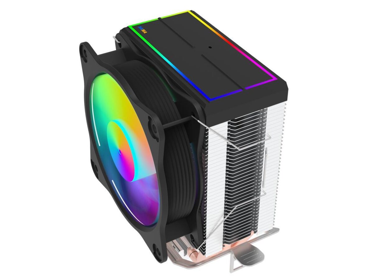 ⁦SAMA KA450D RGB CPU Air Cooler 9cm PWM Fan 4 Copper Heat Pipes For AMDIntel⁩ - الصورة ⁦6⁩