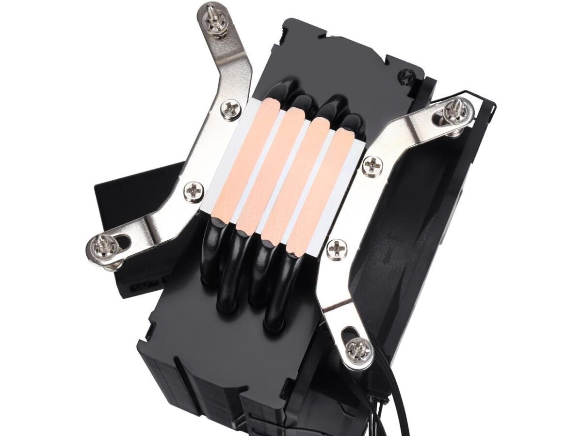 ⁦SAMA KA400I CPU Air Cooler 4 Heat Copper Pipe 120mm Cooling Fan Addressable RGB Aluminum⁩ - الصورة ⁦3⁩