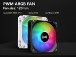⁦SAMA T360 Black liquid Cooler 360mm ARGB AIO Radiator LCD Temperature Display Screen CPU⁩ - الصورة ⁦7⁩