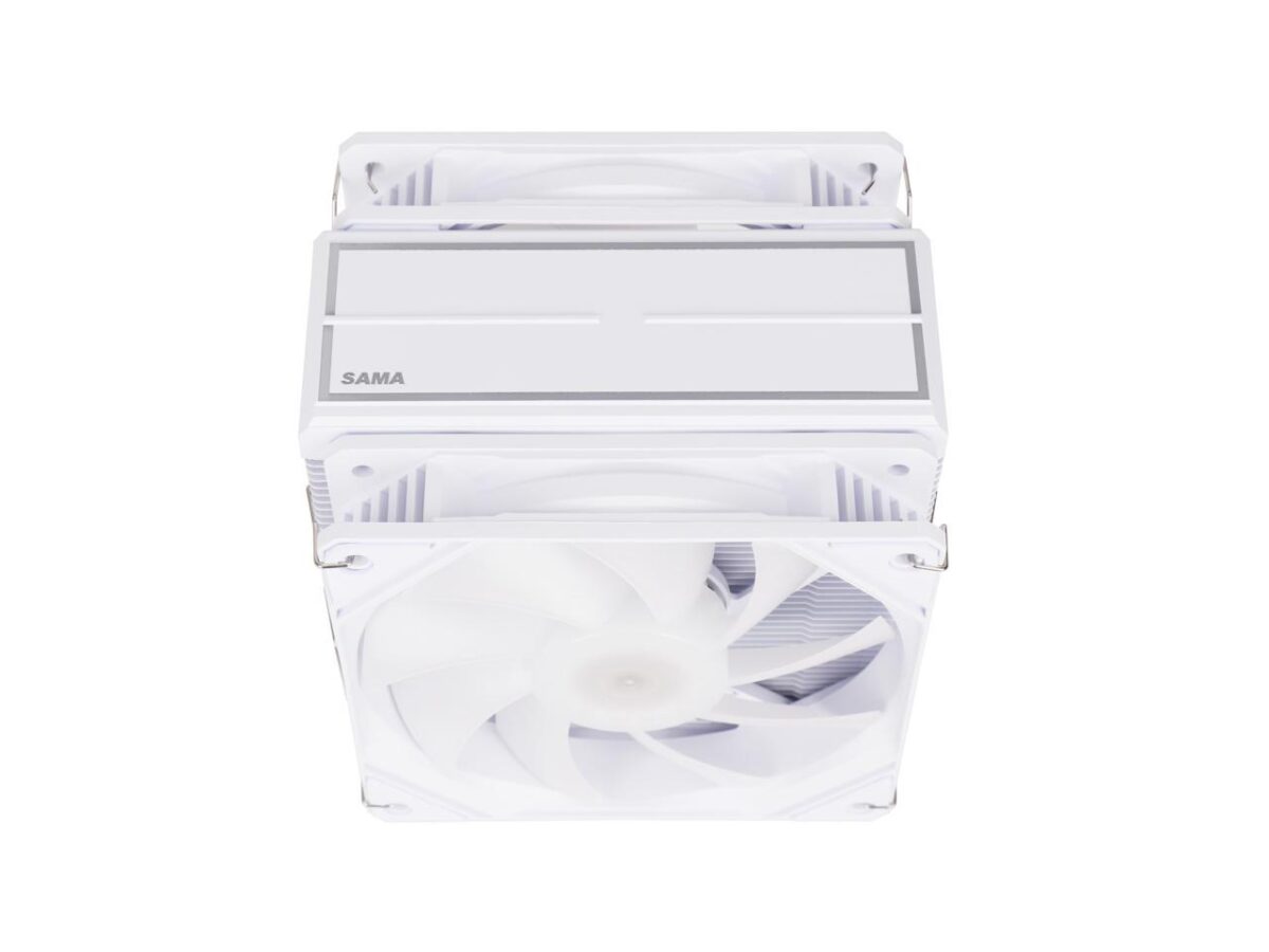 ⁦SAMA KA600DW RGB CPU AirCooler 120mm 12V 6 Heat PipeDual Platform PWM Fan PC⁩ - الصورة ⁦7⁩