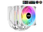 ⁦SAMA 6PDW ARGB White CPU Air Cooler 120mm Cooling Fan Addressable RGB Aluminum PC CPU⁩ - الصورة ⁦2⁩