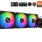 SAMA SM360 Black 360mm Liquid Water AIO CPU Cooler For Gaming PC Computer with Screen LCD Display