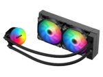 ⁦SAMA SI240 Black Liquid Cooler 240mm AIO Radiator Addressable RGB PWM Fan CPU cooler for Intel AMD PC Case⁩ - الصورة ⁦3⁩