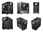 ⁦SAMA V-play ATX Mid Tower High-end Gaming Computer PC Case With 8-inch LCD Display, Tempered Glass Side Panels, Supports Multiple Cooling Configurations Black⁩ - الصورة ⁦2⁩