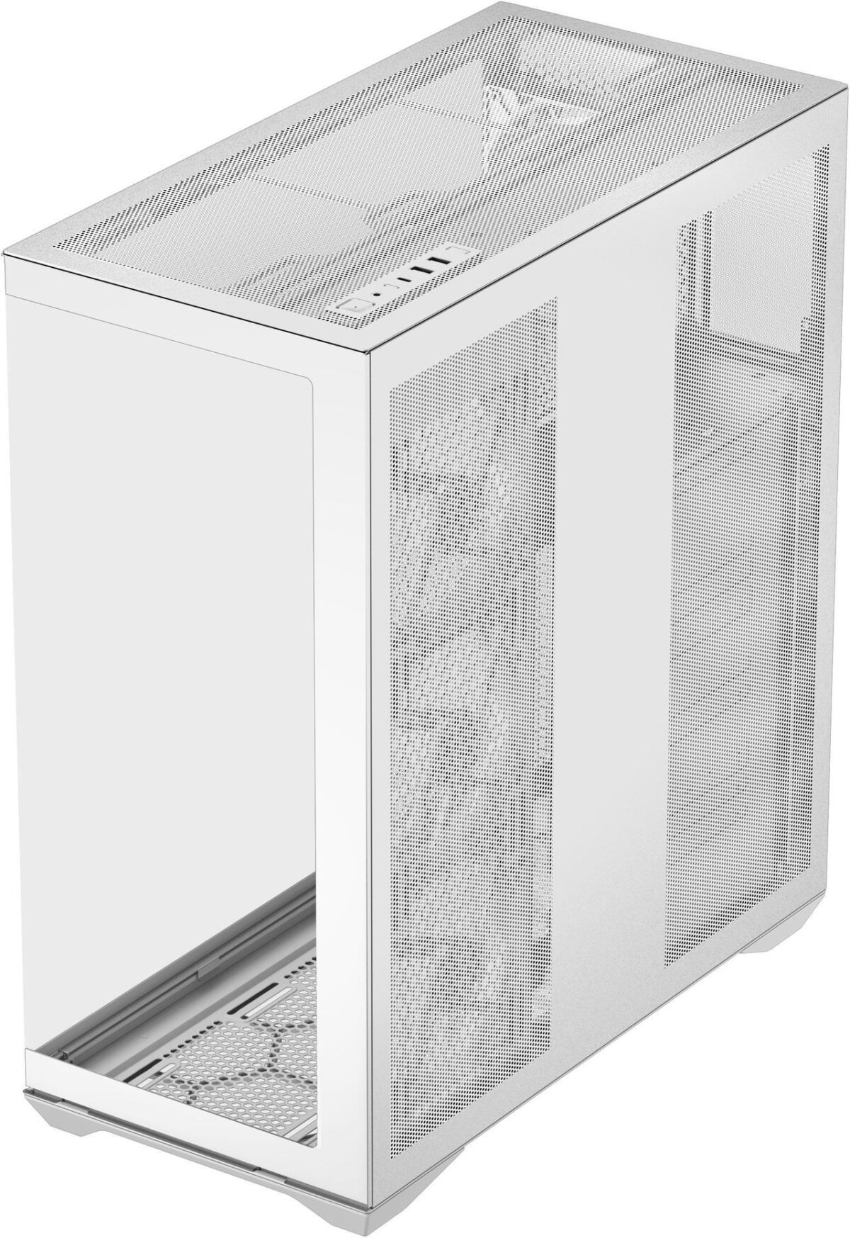 ⁦SAMA V Cool White Steel / Tempered Glass USB3.0/Type C ATX Full Tower Gaming Computer Case w/5 x ARGB Fans (Pre-Installed)⁩ - الصورة ⁦4⁩