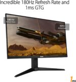 ⁦ASUS TUF Gaming 27” 1440P Monitor (VG27AQL3A) - QHD (2560 x 1440), 180Hz, 1ms, Fast IPS, Extreme Low Motion Blur SYNC, G-SYNC Compatible, Freesync Premium, 130% sRGB, DisplayHDR 400⁩ - الصورة ⁦6⁩