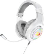 Redragon H260 Hylas RGB White, Gaming Headphones with Microphone, Circumaural Pads
