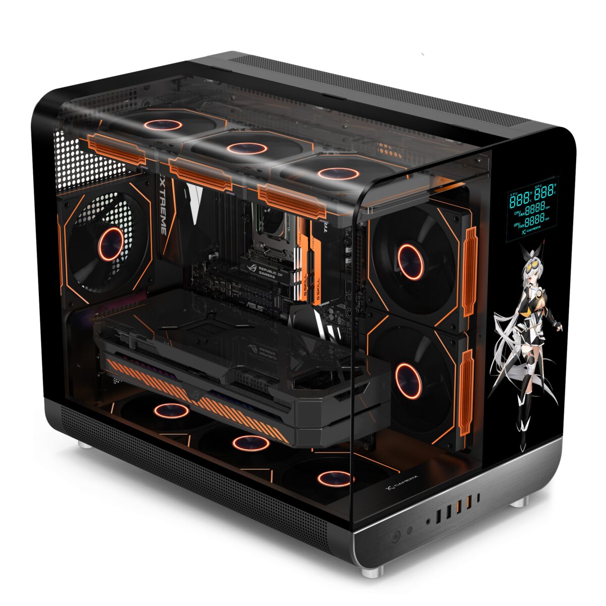 ⁦PowerTrain X-GAMERX Phantom Wings LCD Edition Black⁩ - الصورة ⁦6⁩
