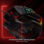⁦Redragon M811 Aatrox MMO Gaming Mouse, 15 Programmable Buttons Wired RGB Mouse w/Ergonomic Natural Grip Build, 10 Side Macro Keys, Software Supports DIY Keybinds & Backlit⁩ - الصورة ⁦3⁩